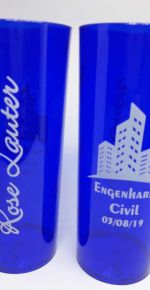 2 Copos Long Drink Engenharia Civil Azul